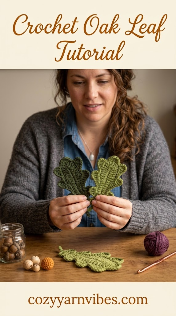 Crochet Oak leaf tutorial