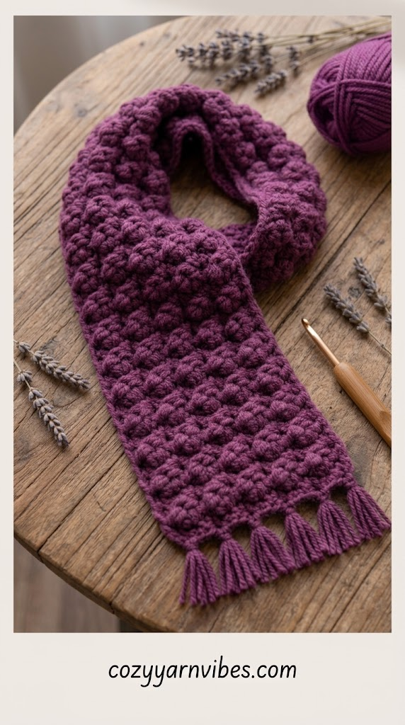 cloud crochet stitch scarf