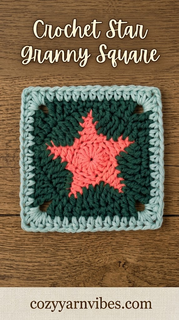 crochet star granny square