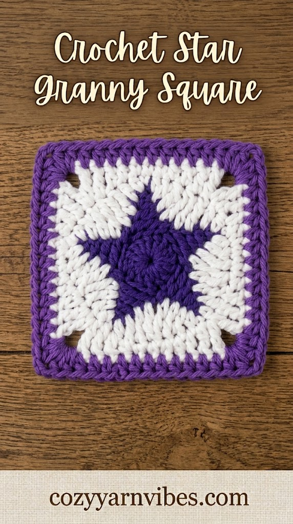 crochet star granny square
