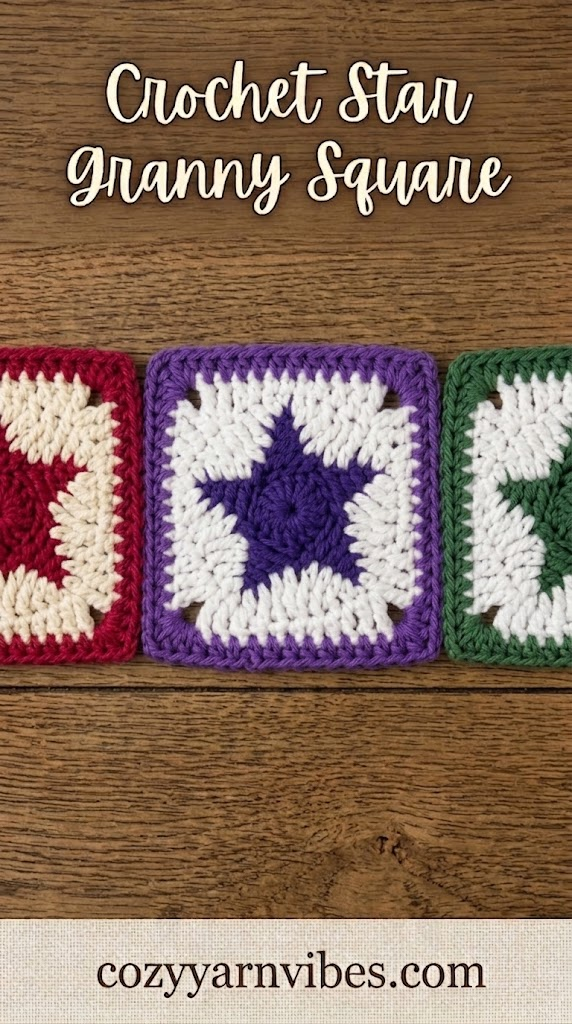 crochet star granny square